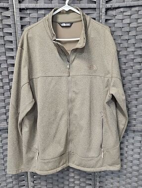 Size XXL 2XL Men's brown heather zip up mid weight jacket by The North Face Apex
